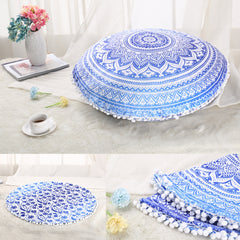 2021 Colorful Mandala Floor Pillows Ottoman Round Bohemian Meditation Cushion Pillow Pouf