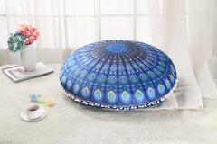 2021 Colorful Mandala Floor Pillows Ottoman Round Bohemian Meditation Cushion Pillow Pouf