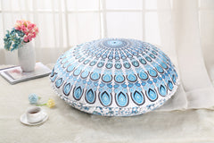 2021 Colorful Mandala Floor Pillows Ottoman Round Bohemian Meditation Cushion Pillow Pouf