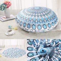 2021 Colorful Mandala Floor Pillows Ottoman Round Bohemian Meditation Cushion Pillow Pouf