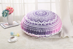 2021 Colorful Mandala Floor Pillows Ottoman Round Bohemian Meditation Cushion Pillow Pouf
