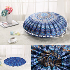 2021 Colorful Mandala Floor Pillows Ottoman Round Bohemian Meditation Cushion Pillow Pouf