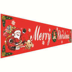 Christmas decorations Christmas couplets curtains Christmas banners pull flags Christmas curtains hanging flags window pendants