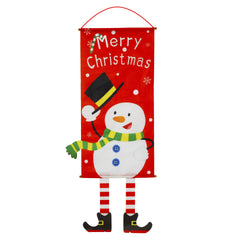 Christmas decorations Christmas couplets curtains Christmas banners pull flags Christmas curtains hanging flags window pendants