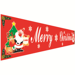 Christmas decorations Christmas couplets curtains Christmas banners pull flags Christmas curtains hanging flags window pendants