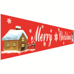 Christmas decorations Christmas couplets curtains Christmas banners pull flags Christmas curtains hanging flags window pendants