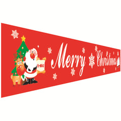 Christmas decorations Christmas couplets curtains Christmas banners pull flags Christmas curtains hanging flags window pendants