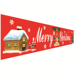 Christmas decorations Christmas couplets curtains Christmas banners pull flags Christmas curtains hanging flags window pendants