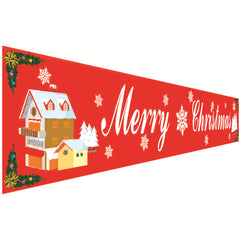 Christmas decorations Christmas couplets curtains Christmas banners pull flags Christmas curtains hanging flags window pendants